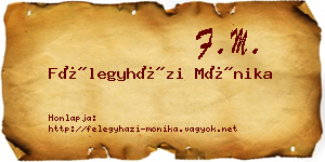 Félegyházi Mónika névjegykártya