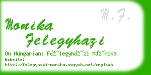 monika felegyhazi business card